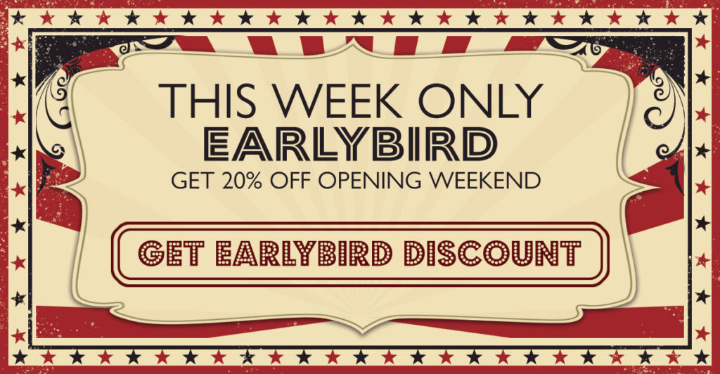 Get 20% off with code 'earlybird'