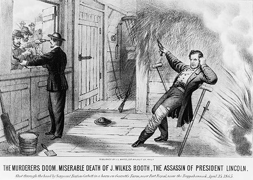 The death of John Wilkes Booth

